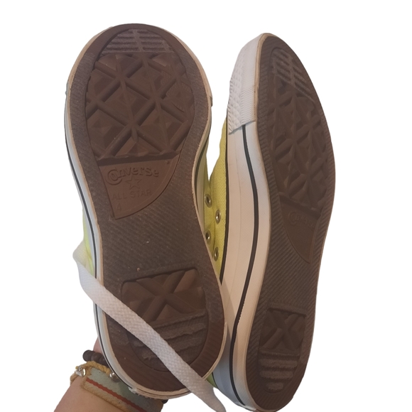 Converse Low Top Light Neon Yellow Lemonade Sneakers - Picture 10 of 12